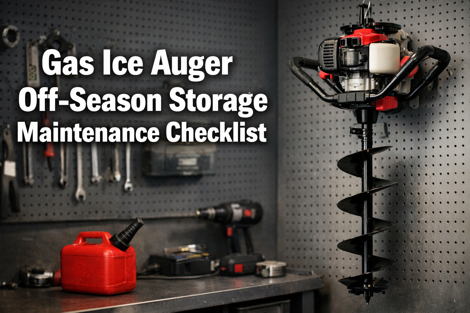 Gas ice auger off-season storage maintenance checklist