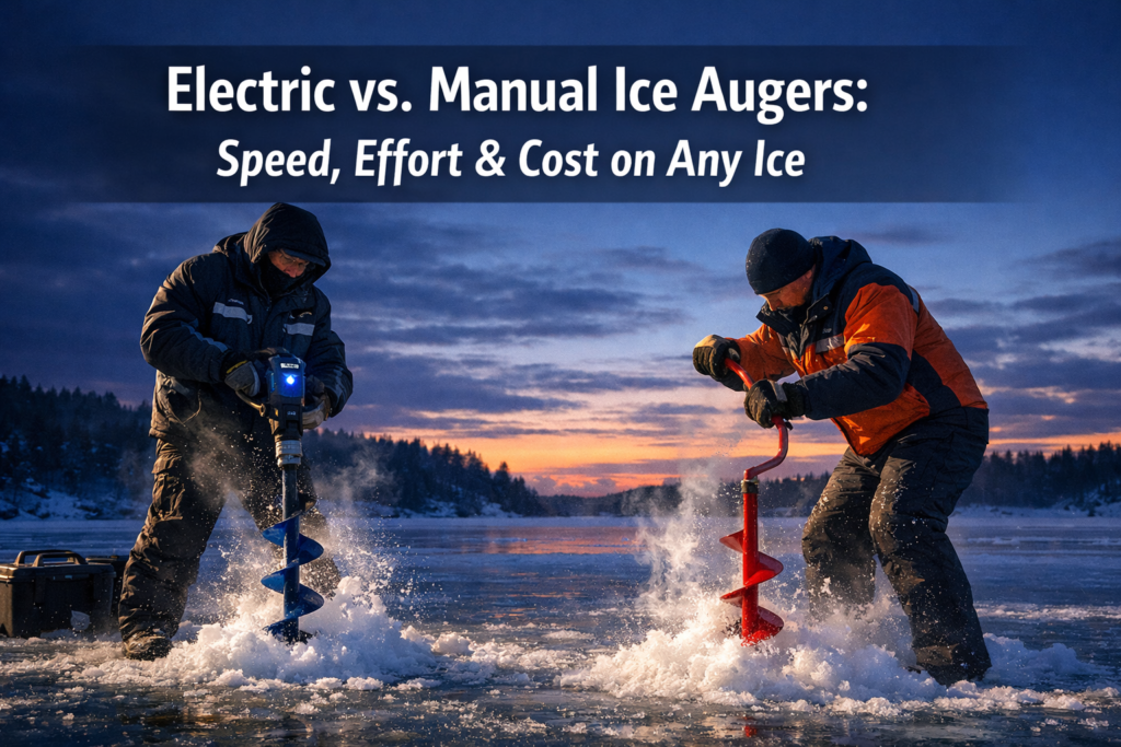 Electric vs. Manual 8-Inch Ice Augers: Speed, Effort, and Cost Comparison for Different Ice Conditions