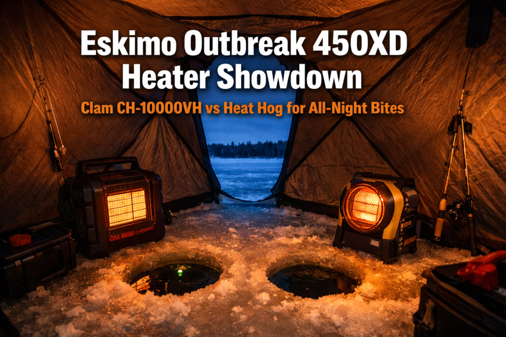 Eskimo Outbreak 450XD Heater Showdown: Clam CH-10000VH vs Heat Hog for All-Night Bites