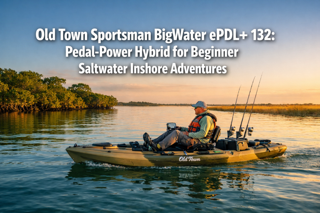 Old Town Sportsman BigWater ePDL+ 132: Pedal-Power Hybrid for Beginner Saltwater Inshore Adventures