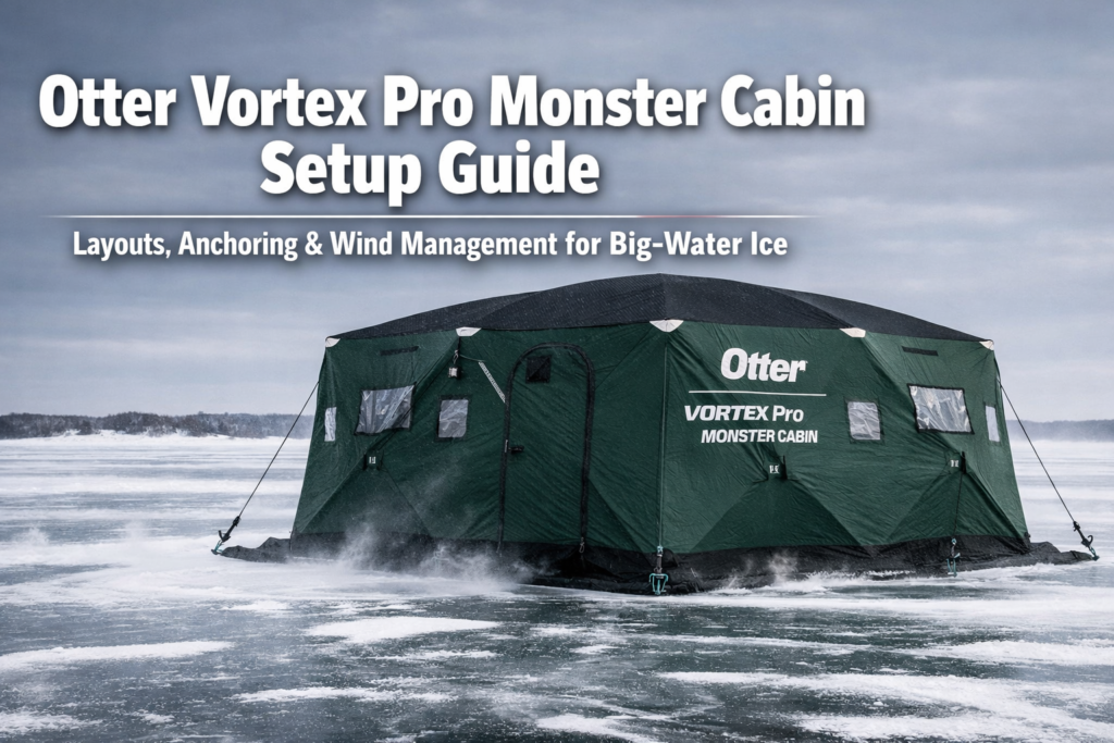 Otter Vortex Pro Monster Cabin Setup Guide: Layouts, Anchoring, and Wind Management for Big-Water Ice