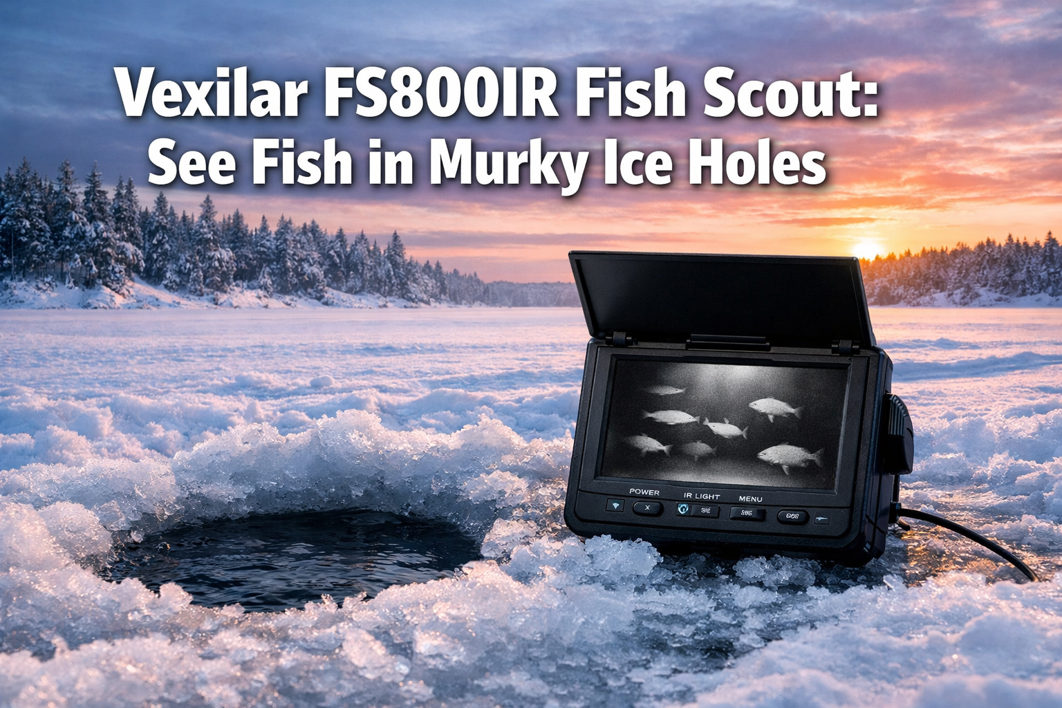 Vexilar FS800IR Fish Scout: Ultimate IR Underwater Camera for Ice Fishing Murky Holes