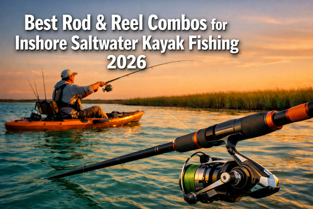 What rod and reel combos are recommended for inshore saltwater kayak fishing?