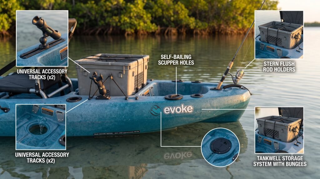 Evoke 10 Saltwater Fishing Kayak Review (2026): Worth $360, With Conditions Evoke 10 Saltwater Fishing Kayak Review Image 2