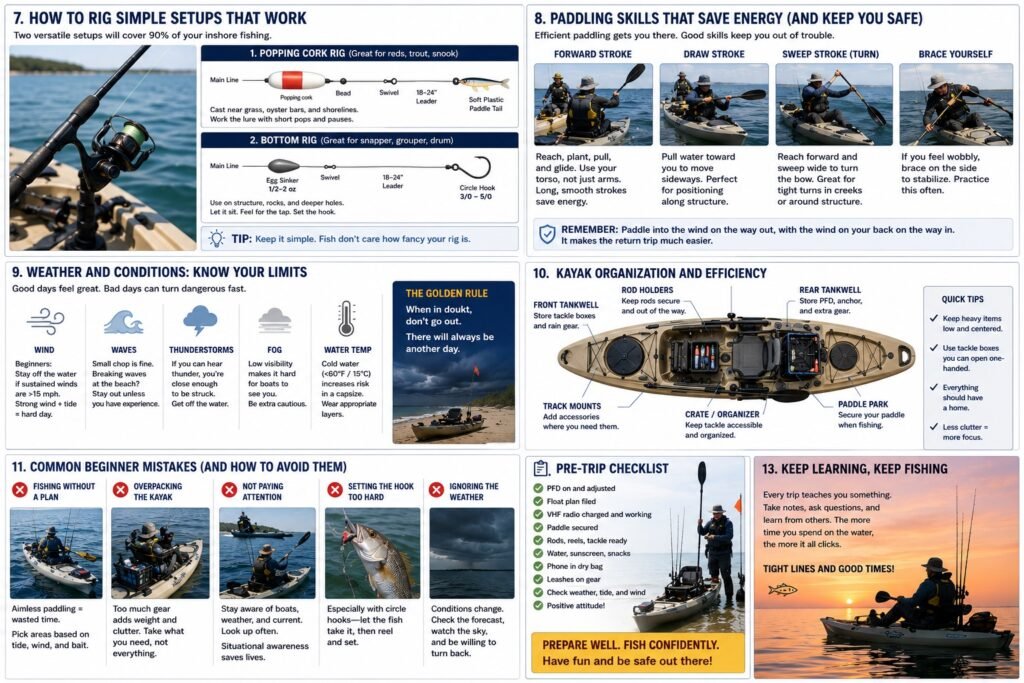 Saltwater Kayak Fishing for Beginners: The Skills that Actually Matter in 2026 Saltwater kayak fishing for beginners How to rig simple setup the work