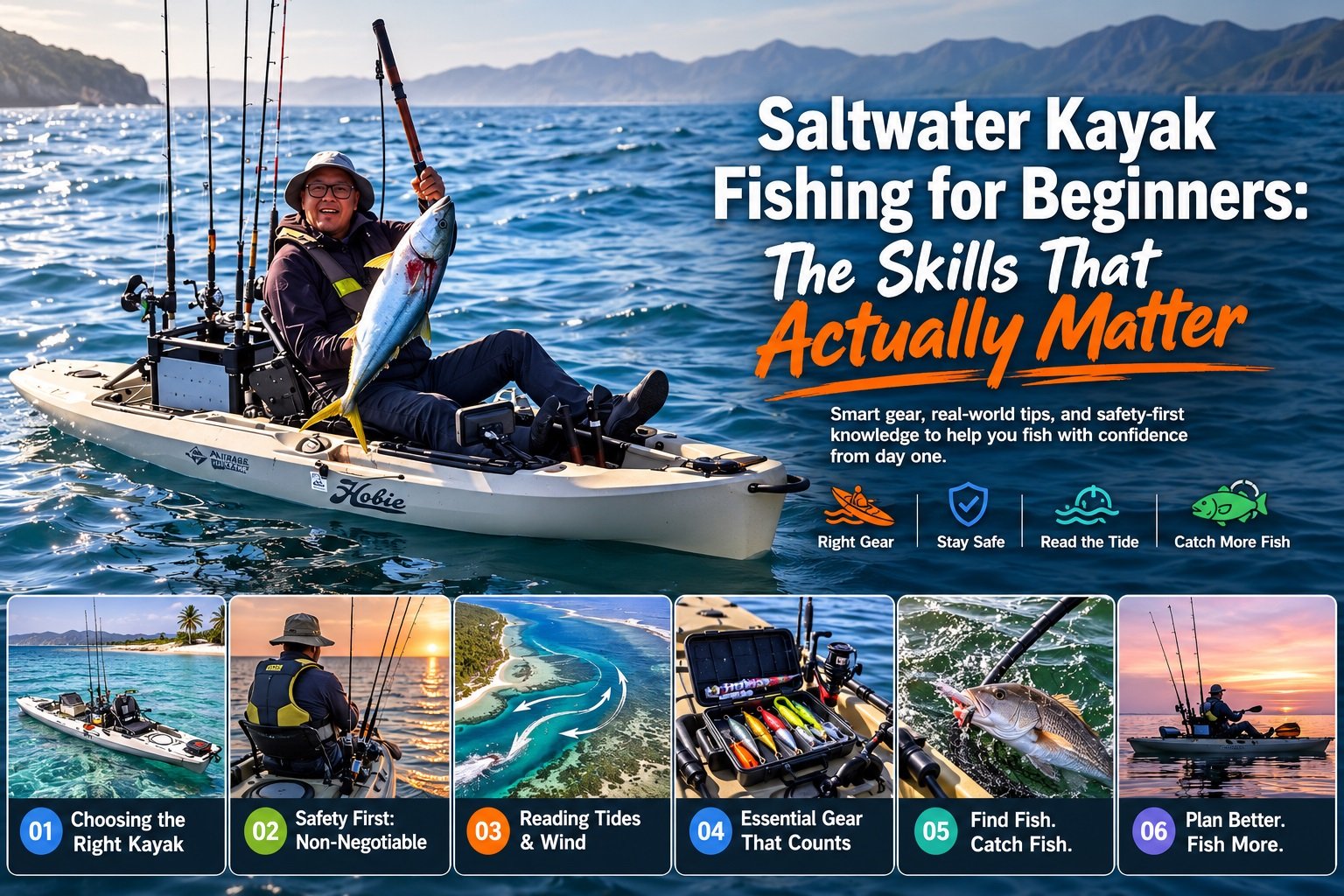 Home Saltwater kayak fishing for beginners cover image1